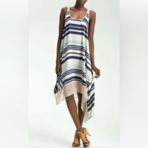 ELIZABETH and JAMES silk striped dress.  S